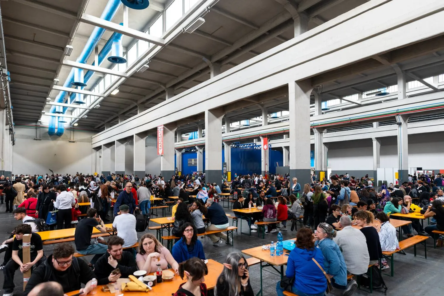 Hall full of visitors